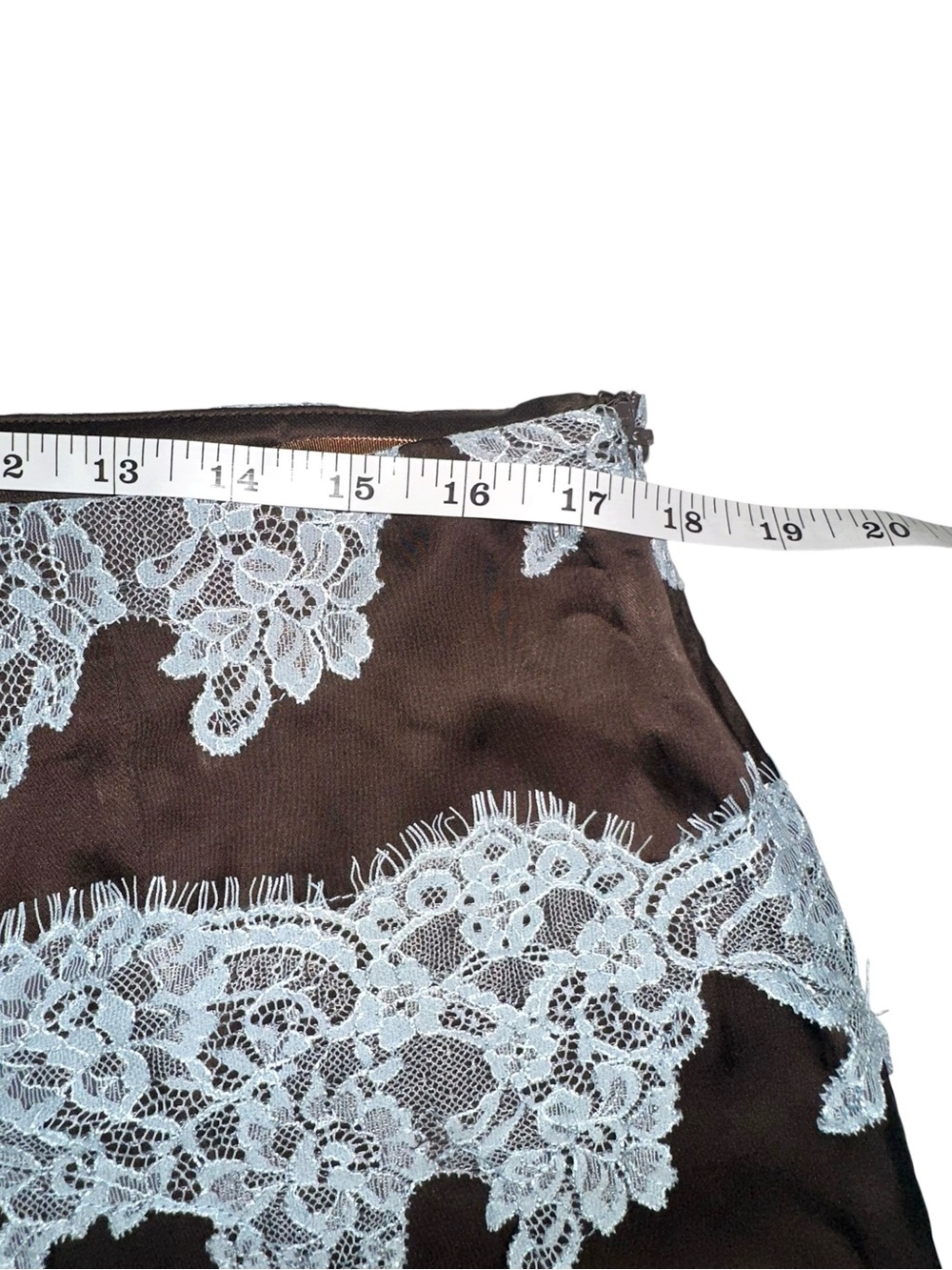 NWT Never Fully Dressed Lace-Trim Satin Midi/Maxi Skirt US 12 - Picture 7 of 8